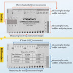Guitar String Action Gauge, String Height Ruler Setup Measuring Tool Kits