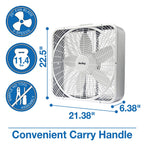 9723 20-Inch 3-Speed Box Fan , White