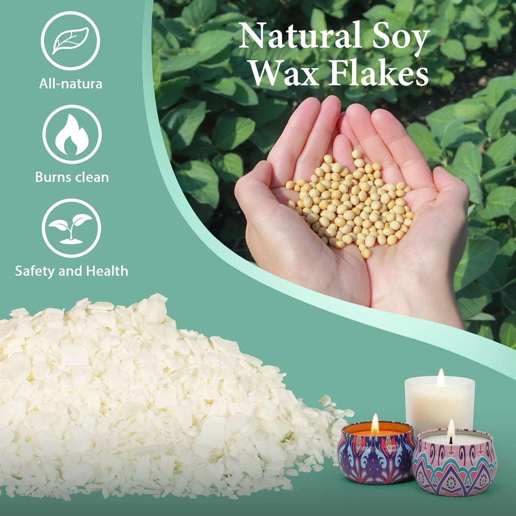 2lbs Soy Wax for Candle Making,Candle Making Kit with Wax Melter | DIY Candle Making Supplies for Adults