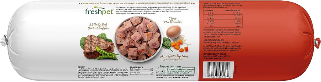 Healthy & Natural Dog Food, Fresh Beef Roll, 6lb