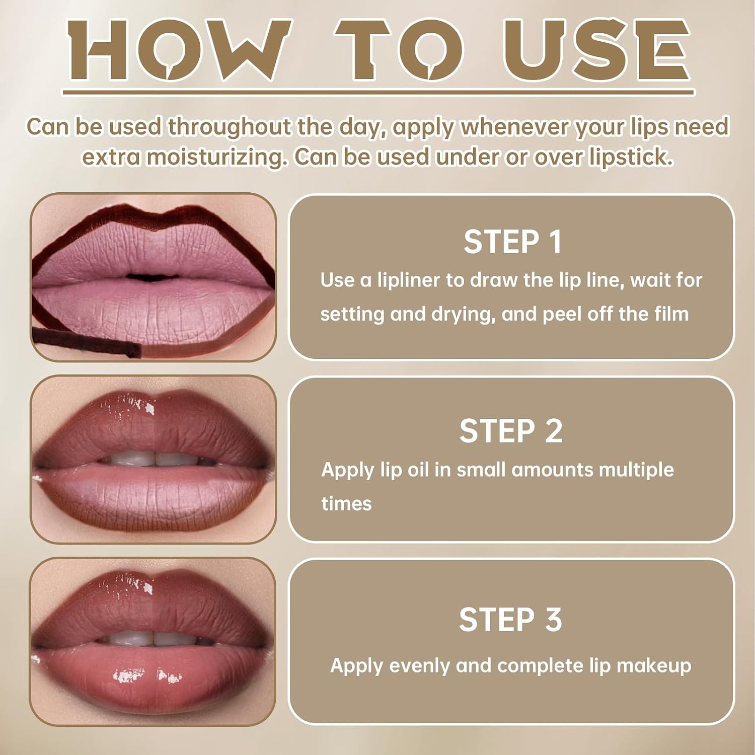 Peel Off Lip Liner Stain Tattoo, Long Lasting Waterproof Lip Stain Peel off, Tattoo Nude Lip Liner and Lip Gloss
