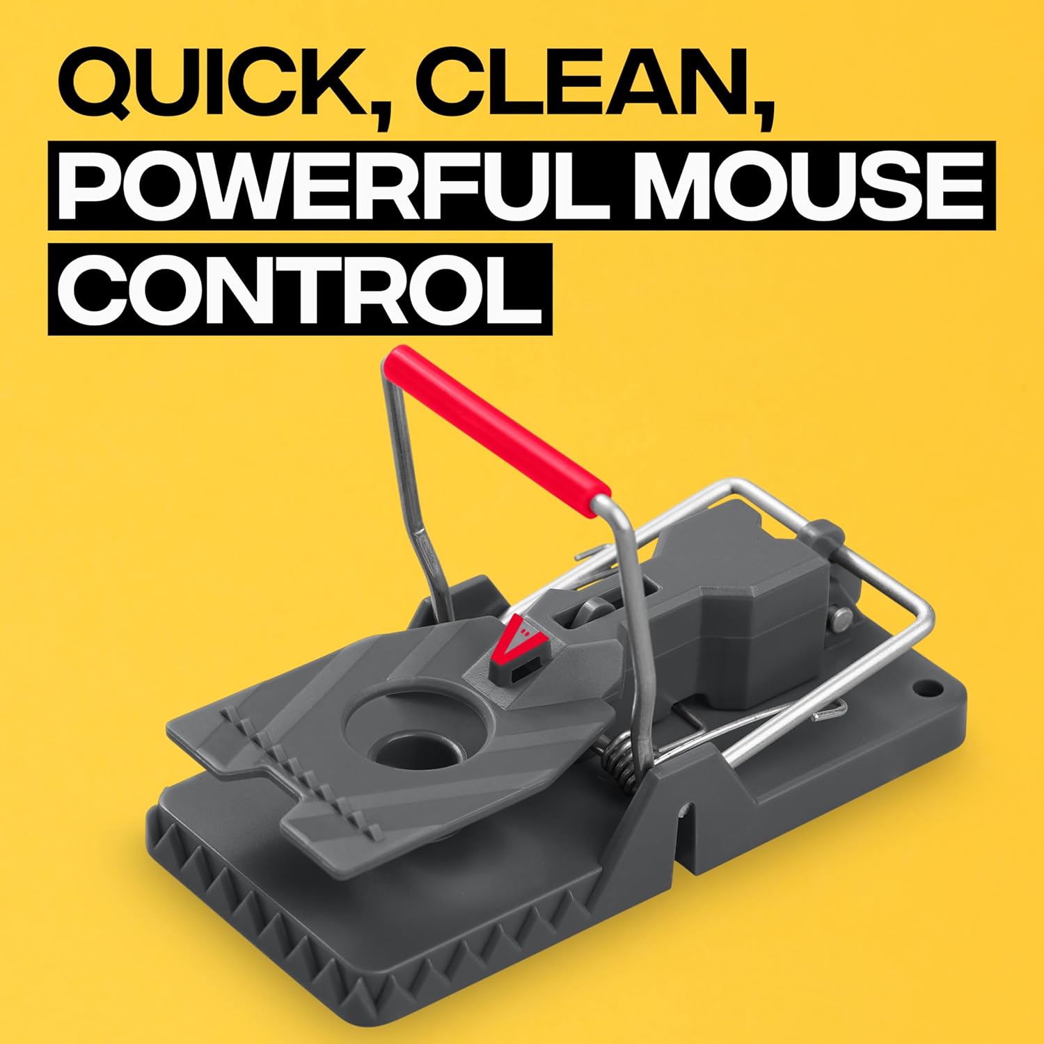 Power-Kill Mouse Traps, 6-Pack Humane Snap Traps | Indoor Mice Control, Reusable Easy Set Rodent Traps, Safe for Use