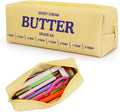 Funny Butter Sticks Soft Pencil Case Pouch College School Supplies | Pencil Box with Zipper for Teen Girls Boys Women