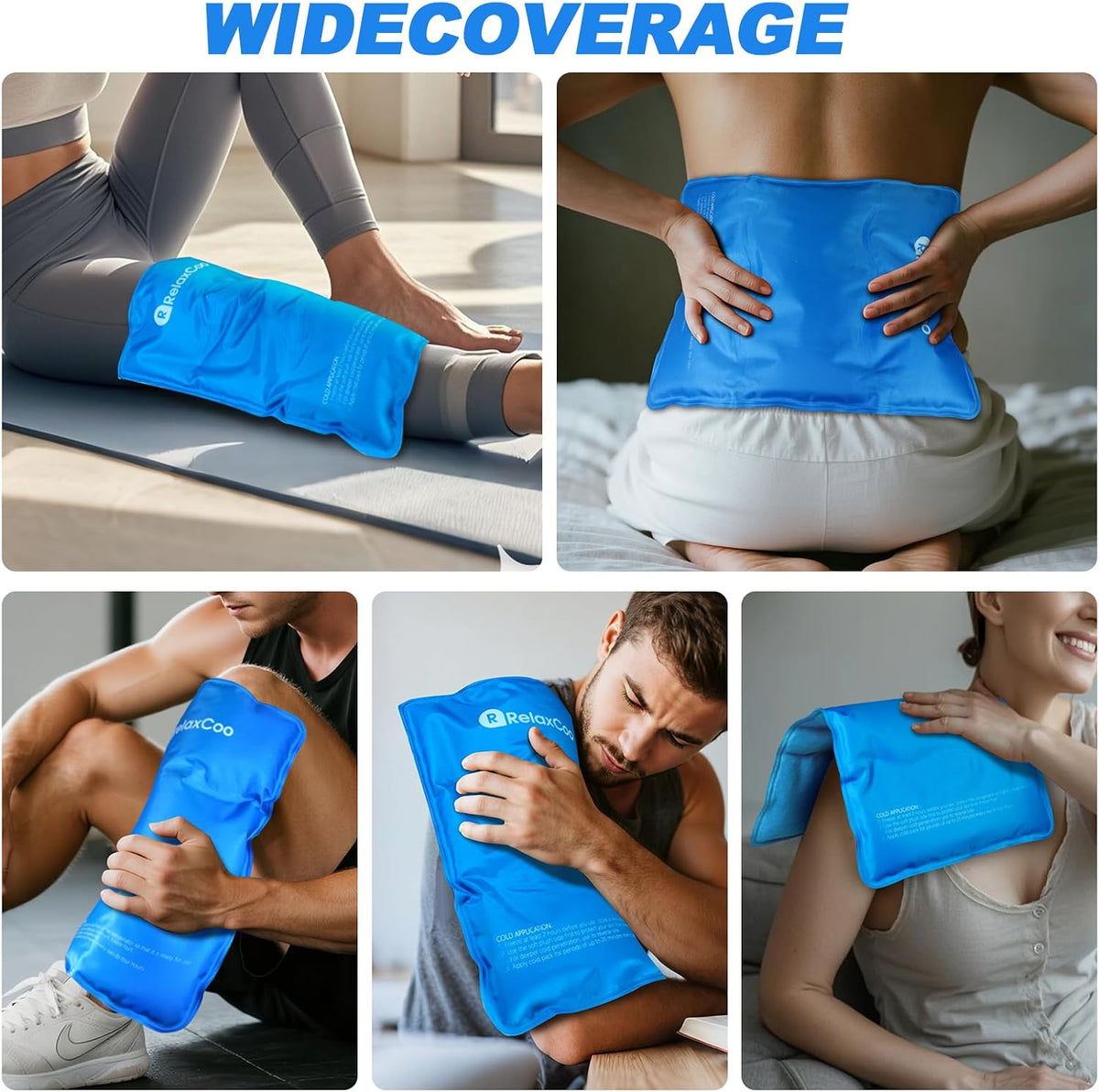 11x14.5 Large Flexible Ice Pack for Injuries Reusable Gel, Cold Compress for Hip, Shoulder, Knee, Back Pain