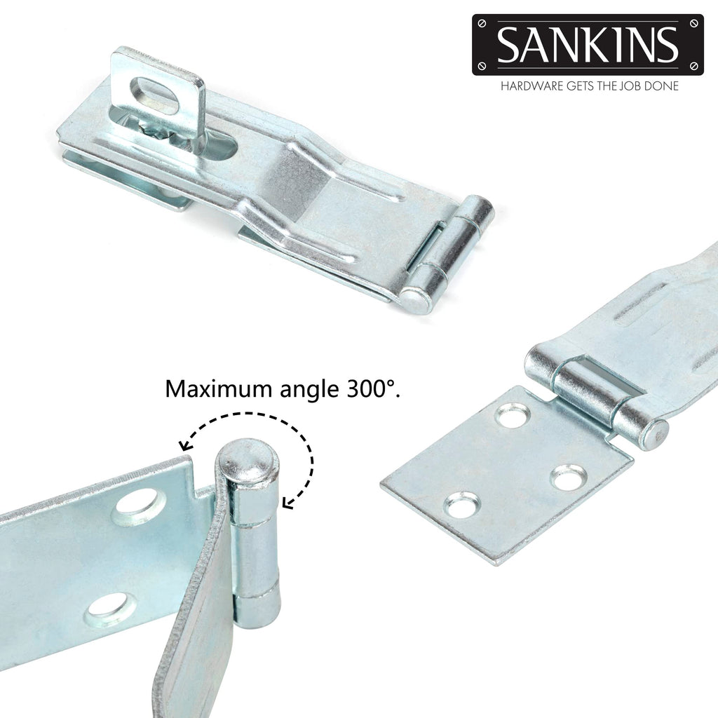 4.5" Swivel Staple Safety Hasps Latches with Twist Knob, Silver 2Pcs