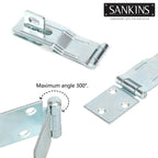 4.5" Swivel Staple Safety Hasps Latches with Twist Knob, Silver 2Pcs