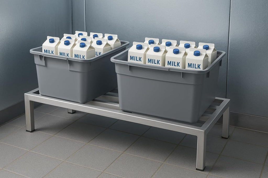 Commercial NSF Aluminum Dunnage Rack - 2,500 lb. Weight Capacity - 48"x20"x12" (28W-138)