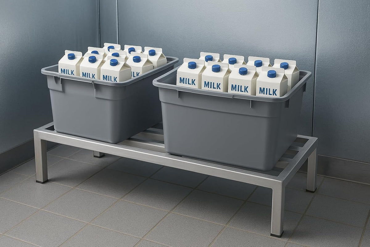 Commercial NSF Aluminum Dunnage Rack - 2,500 lb. Weight Capacity - 48"x20"x12" (28W-138)