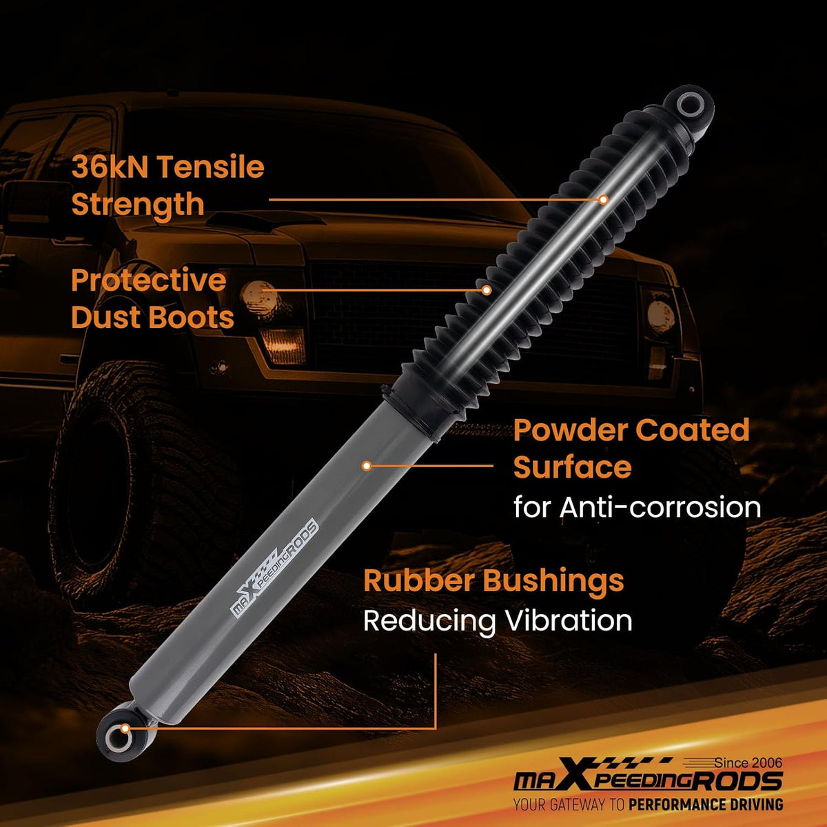 maXpeedingrods 0-2.5" Rear Shocks for Ram 1500 2002-2023