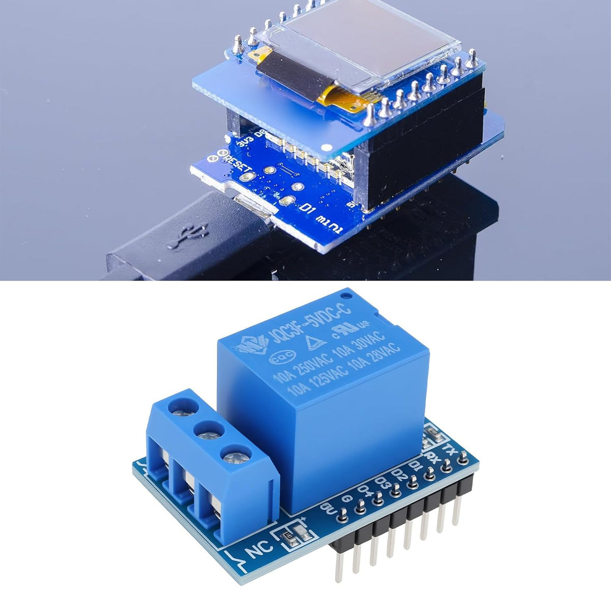 OTOTEC 4Pcs Mini Relay Module Board Compatible with Wemos D1 Compatible with NodeMCU