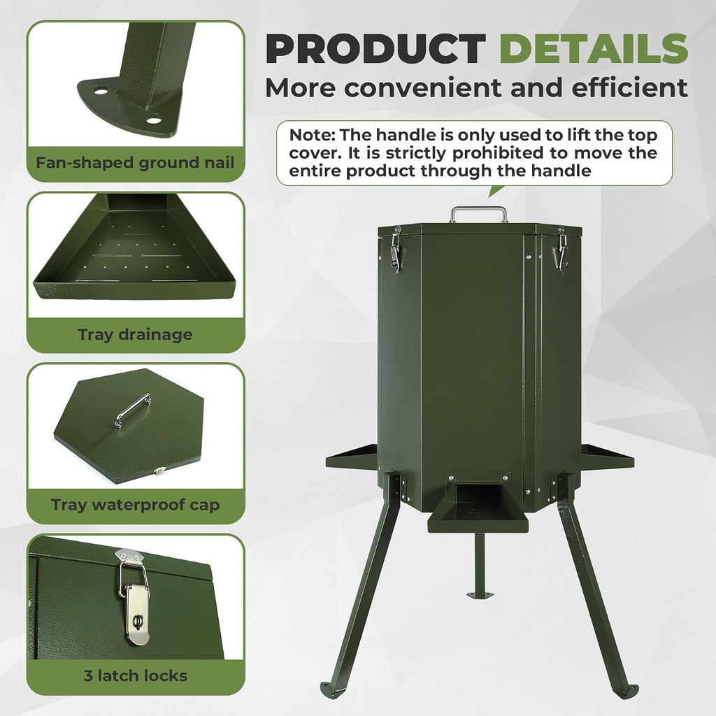 Deer Feeder, Metal Gravity Feeders for Deer