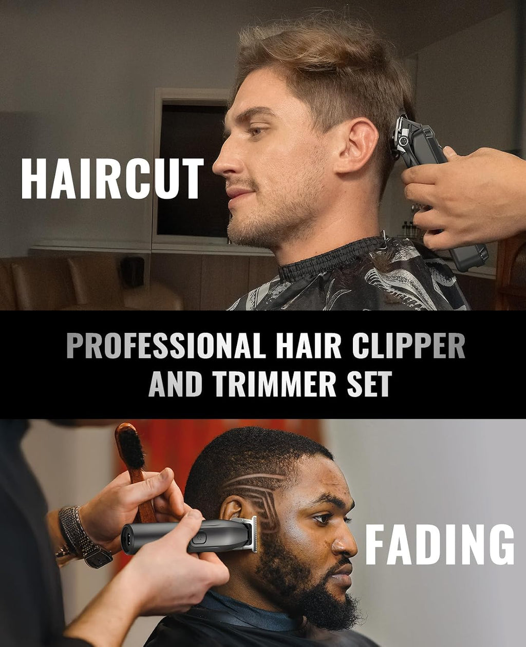 Clippers and Trimmers Set, Cordless Hair Clippers for Men, Barber Clippers Set