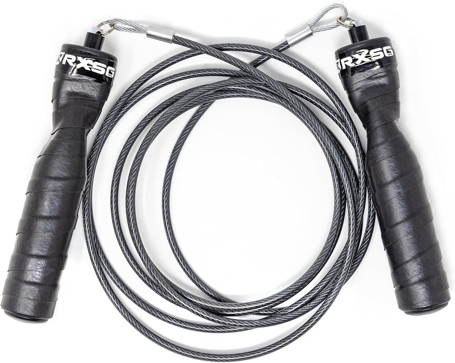 Jump Rope - Black Ops Ergonomic Handles with Trans Black Cable Buff 3.4 | Jump Smart Weighted Speed Rope for Sports &
