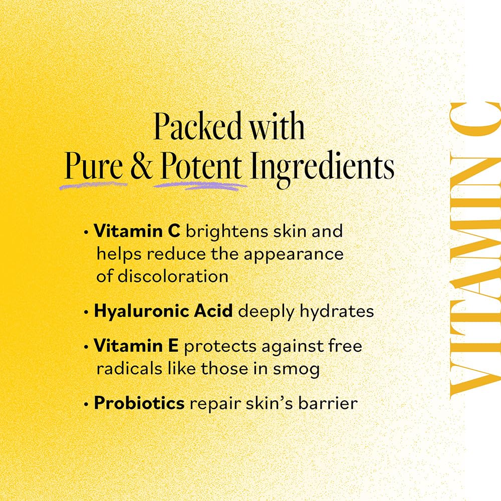 Vitamin C Concentrated Face Serum to Hydrate & Brighten, 2 Oz