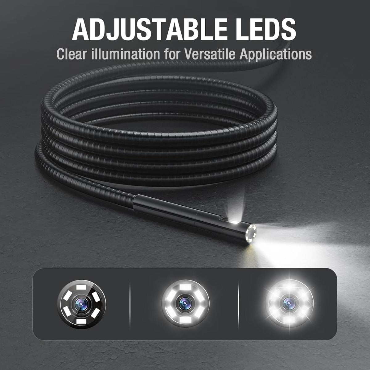 Teslong 5'' Dual Lens Borescope Camera for Wall & Engine Inspection