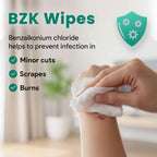 BZK Antiseptic Wipes, 240 Count - 7"x5" Individually Wrapped