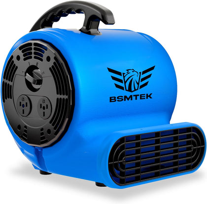 Air Mover Blower Fan, Industrial 1/3HP 1200CFM Monster Floor Blower Carpet Dryers - 3 Speeds Switch, 4 Adjustable