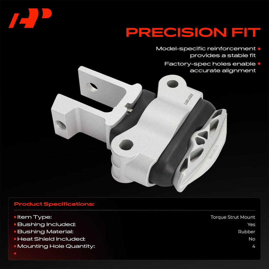 A-Premium Rear Lower Torque Strut Mount Compatible with Ford Escape 20-25