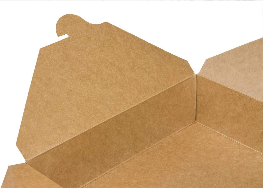 Paper To Go Boxes [54 oz - 200ct] Leak-Resistant, Microwavable, Heavy-Duty Take Out Boxes | Grease Resistant &