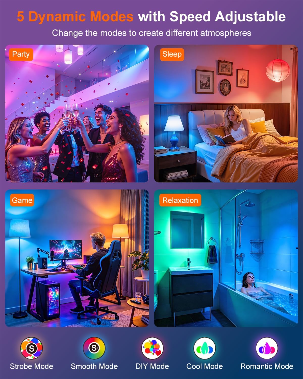 Color Changing Light Bulb, LED Light Bulbs 100 Watt Equivalent