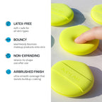 Silky Silicone Makeup Sponge Set, Reusable Cosmetic Applicators Extra Soft Rubycell Makeup Sponges (Lime)