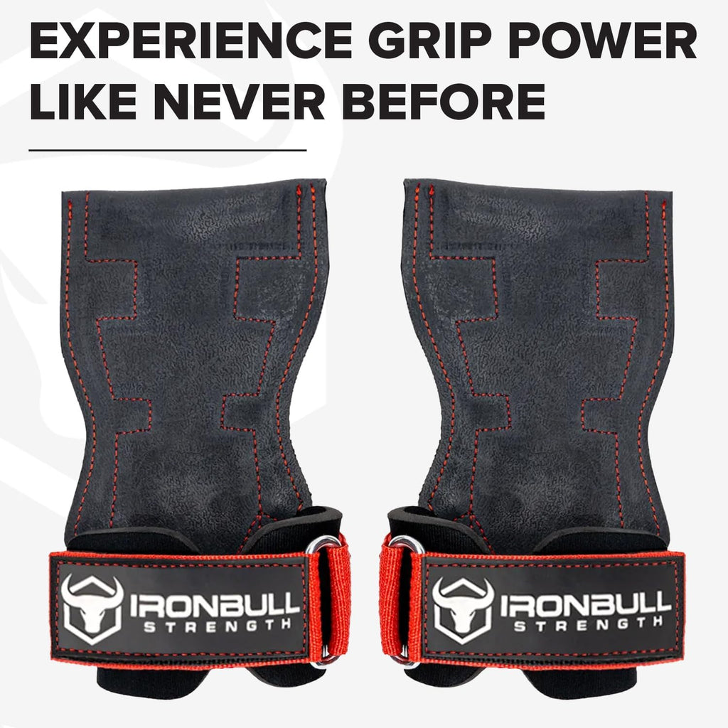 EZ Gripz PRO V2 Lifting Grips for Weightlifting: Weight Lifting Straps for Gym with Adjustable Wrist Neoprene Padding