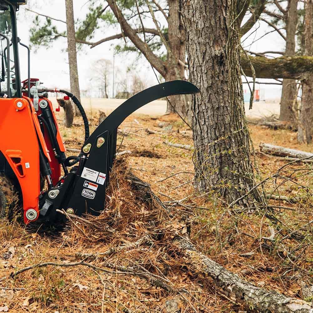 72" Root Grapple Rake Attachment Fits John Deere Loaders, Hook and Pin Connection