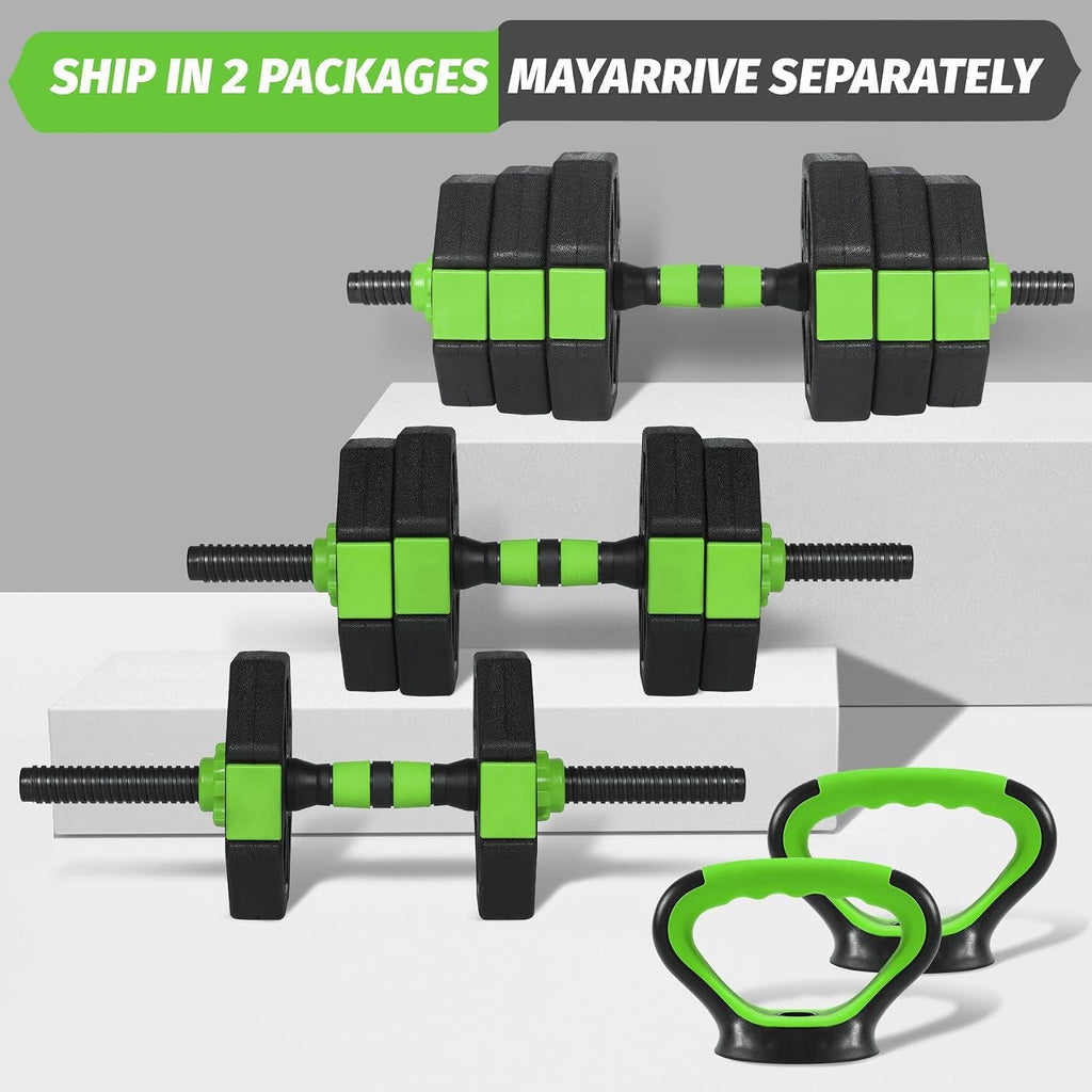 Adjustable Dumbbells, 44/66/88Lbs Free Weight Set with Connector, 4 In1 Weight Dumbbell Set Used As Kettlebells
