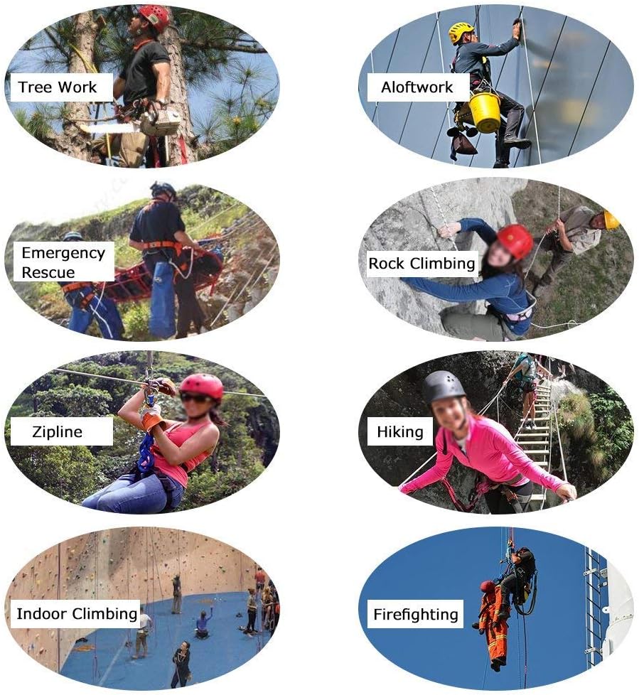 Thicken Climbing Harness, Protect Waist Safety Harness Gear, Wider Half Body Harness for Roofing Fire Rescuing Rock