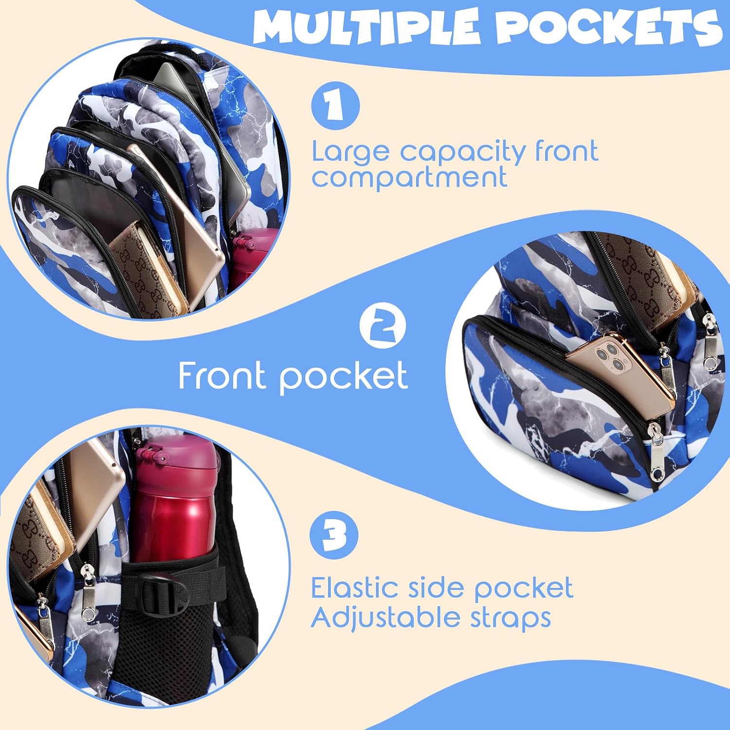 Kids Backpack for Boys Elementary Book Bags Primary Middle School Bookbags for Childs Water Resistant Back to School
