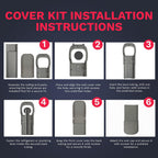 Ductless HVAC Mini Split Line Set Cover - Paintable Kit (Gray, 3" x 7.5 ft) | Protects mini split AC line sets from