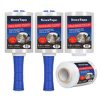 4 Pack Clear Stretch Wrap Film with 2 Plastic Handle 5''x1000Ft
