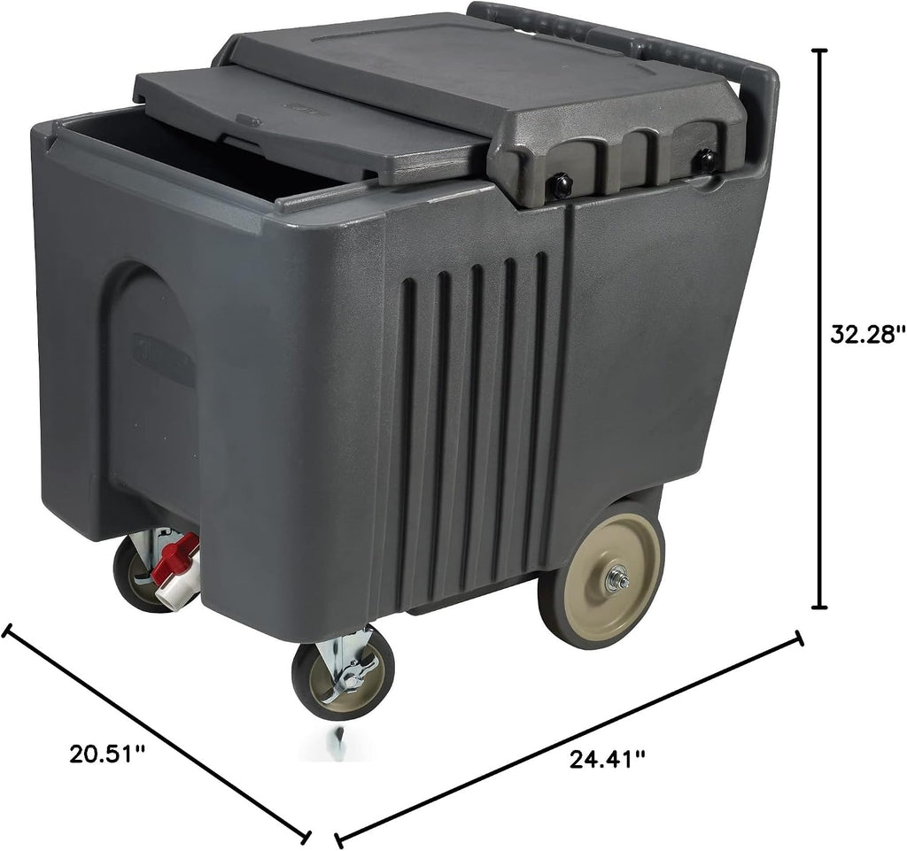 Insulated Portable Ice Caddy with Lid, 125 lb Capacity