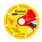 FIXLTFAST 7" Diamond Cutting Wheel Metal Cut Off Disc for Angle Grinder