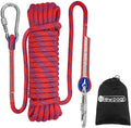 Climbing Rope 8(5/16in),10mm (3/8in), High Strength Accessory Cord Rope with 2 Steel Hooks, for Outdoor Rescue
