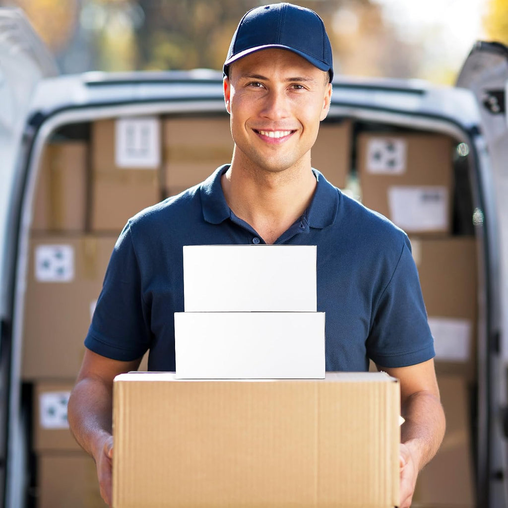 30 Pack Small Shipping Boxes Assorted Sizes, 8x6x4 & 9x6x4 15 PCS Each Small Boxes, White Corrugated Box Mailers