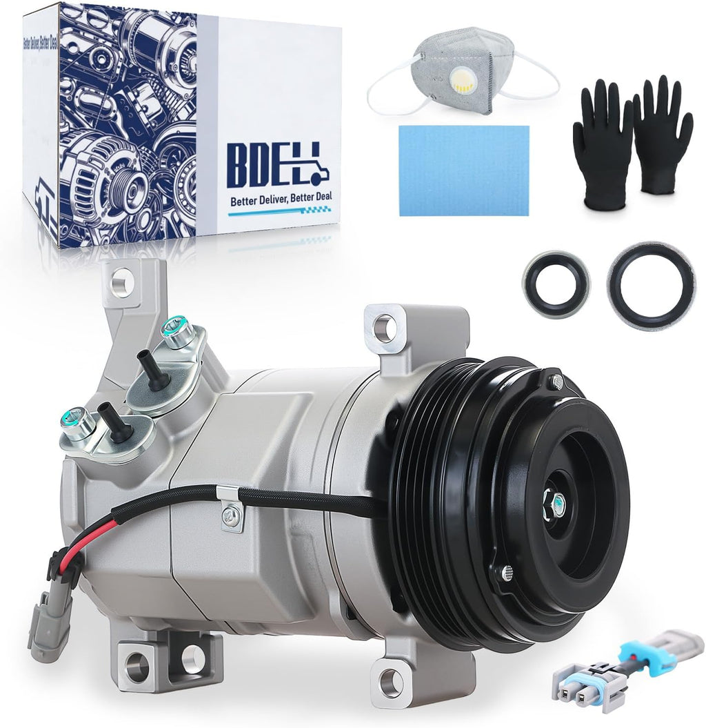 BDELI AC Compressor Fit for 2000-2013 Chevy Silverado Suburban 1500 2500