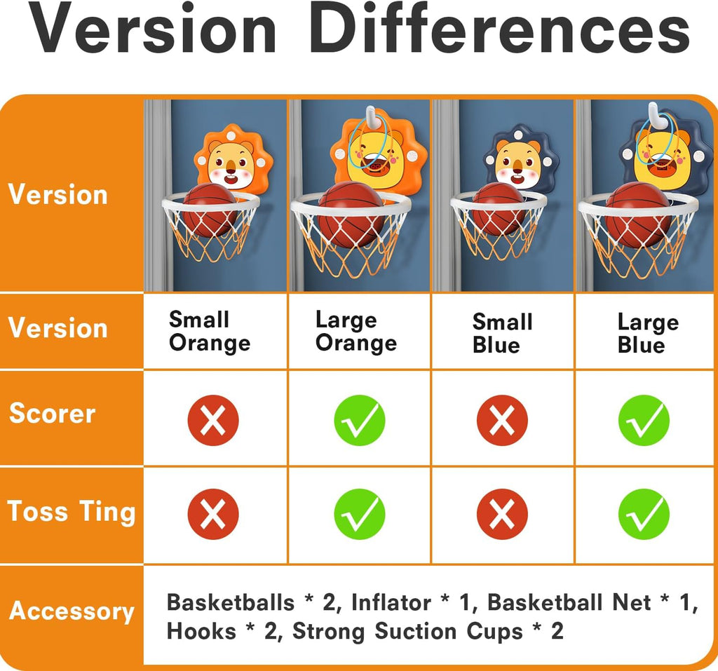 Toddler Kids Basketball Hoop Indoor Toys,Scoreboard Portable Design Adjustable Height,Christmas Birthday Baby Toddler