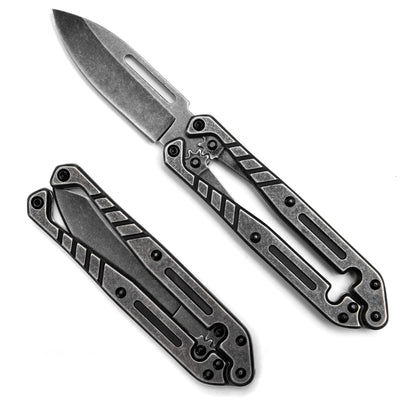 Automatic Utility Knife,All Metal Construction Carbon Stainless Steel Blade,Quick Change Retractable Box Cutter,3.1"