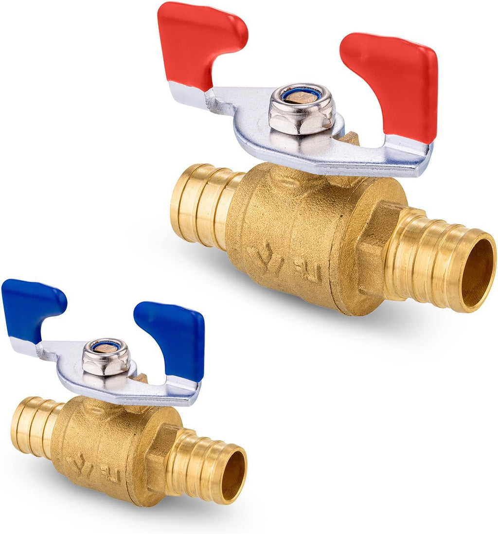 2-Pack Niikappu 3/4" Pex Ball Valve With Butterfly Handle(VALVE169-2)