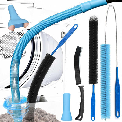 Dryer Vent Cleaner Kit with Dryer Vacuum Hose Attachment | 4-in-1 Multi-Lint Remover Brush, Suitable for Most Vacuum