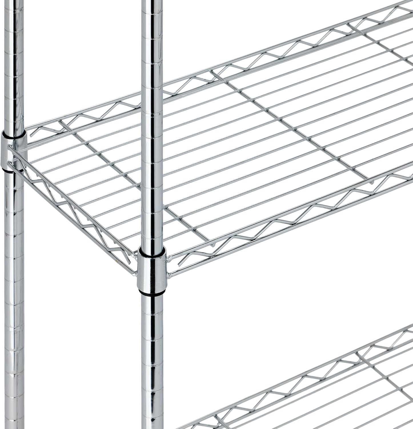 5-Shelf Adjustable Heavy Duty Steel Wire Rack, Space Saving Storage Shelving Organizer for Kitchen, Garage, No-Tool