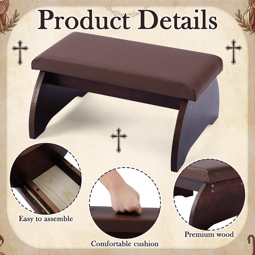 Prayer Kneeler Bench, Wooden Kneelers for Praying