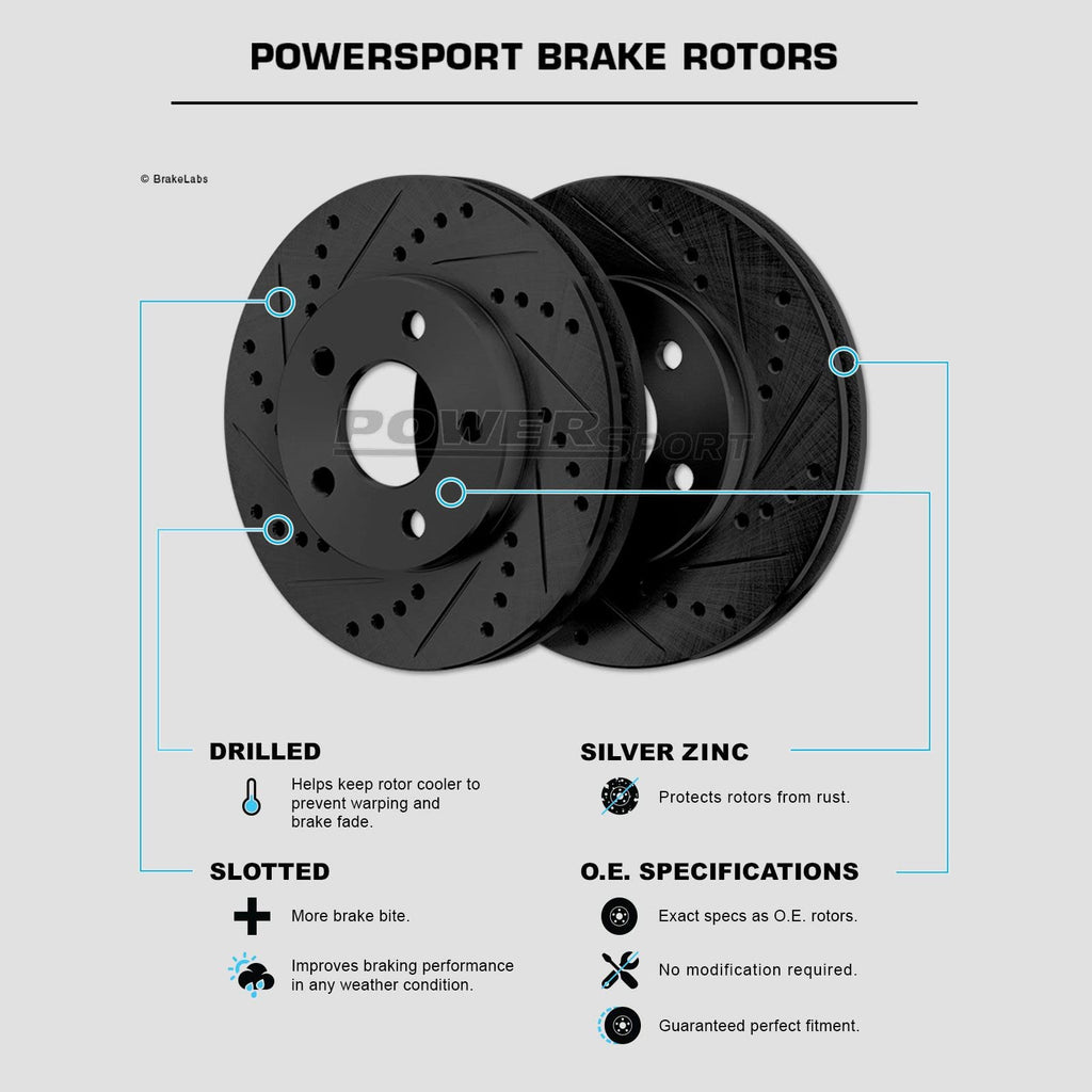 Power Sport Front Brake Kit Fits 1987-1991 Ford Aerostar