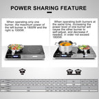 LCD Portable Double Induction Cooktop 1800W Countertop Burner 9620LS