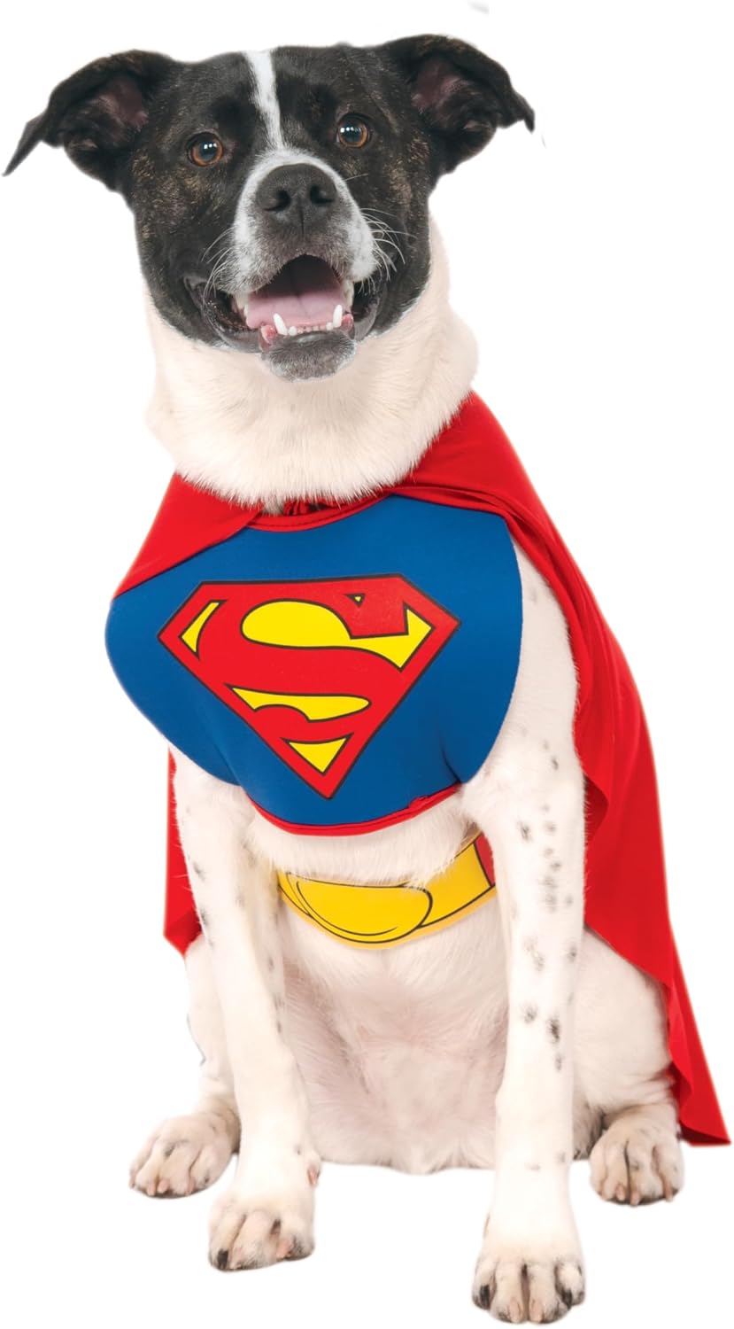 DC Comics Superheroes: Superman Pet Costume for For Dogs or Cats by Rubies, Large