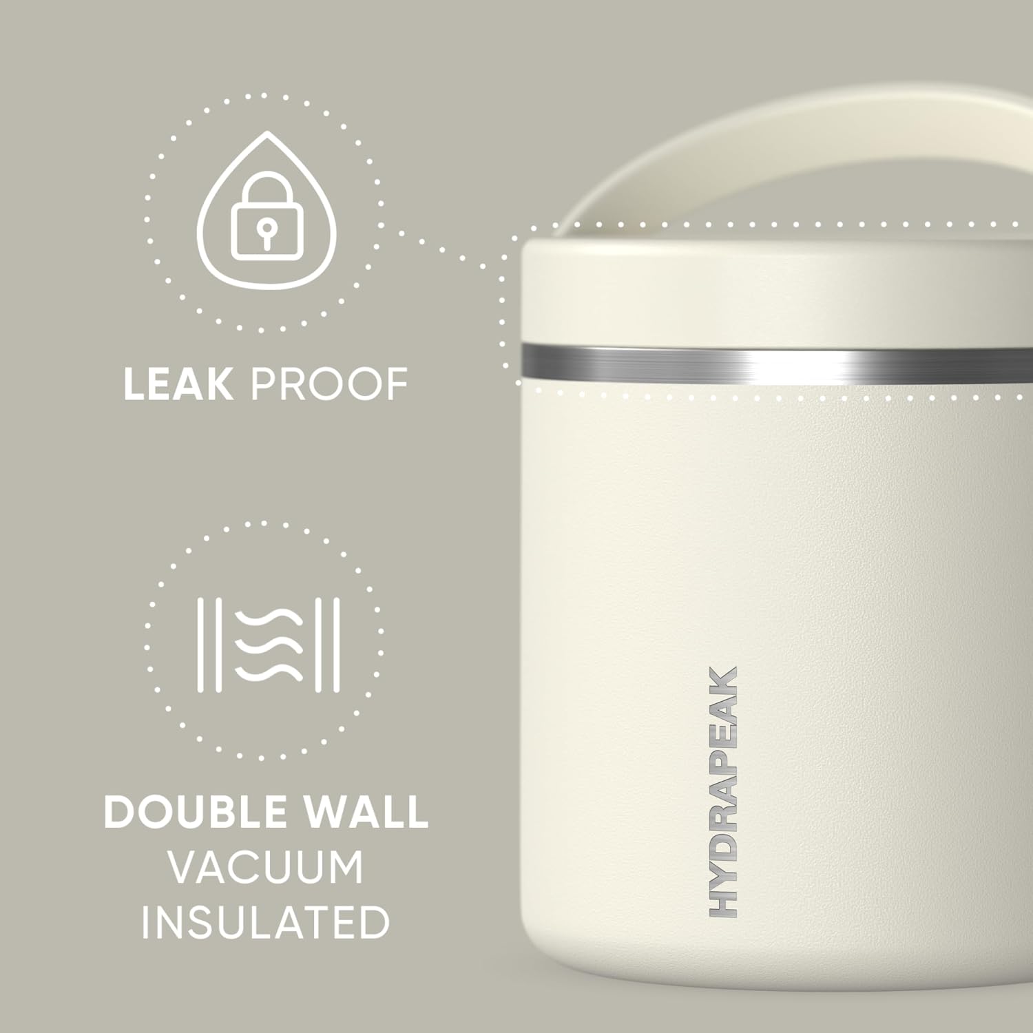 25oz Stainless Steel Vacuum Insulated Food Jar for Hot Food and Cold Food, Wide Mouth Leak-Proof Soup Jar for Adults