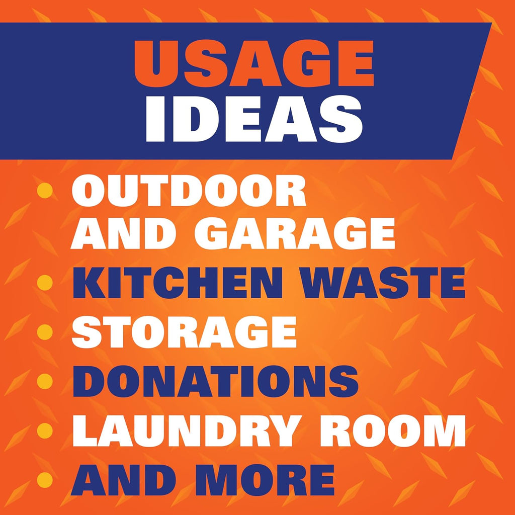 Strong 30 Gallon Trash Bags, Large Trash Bags 30 Gallon Size, Durable Drawstring Enclosure, Resists Punctures, Leaks