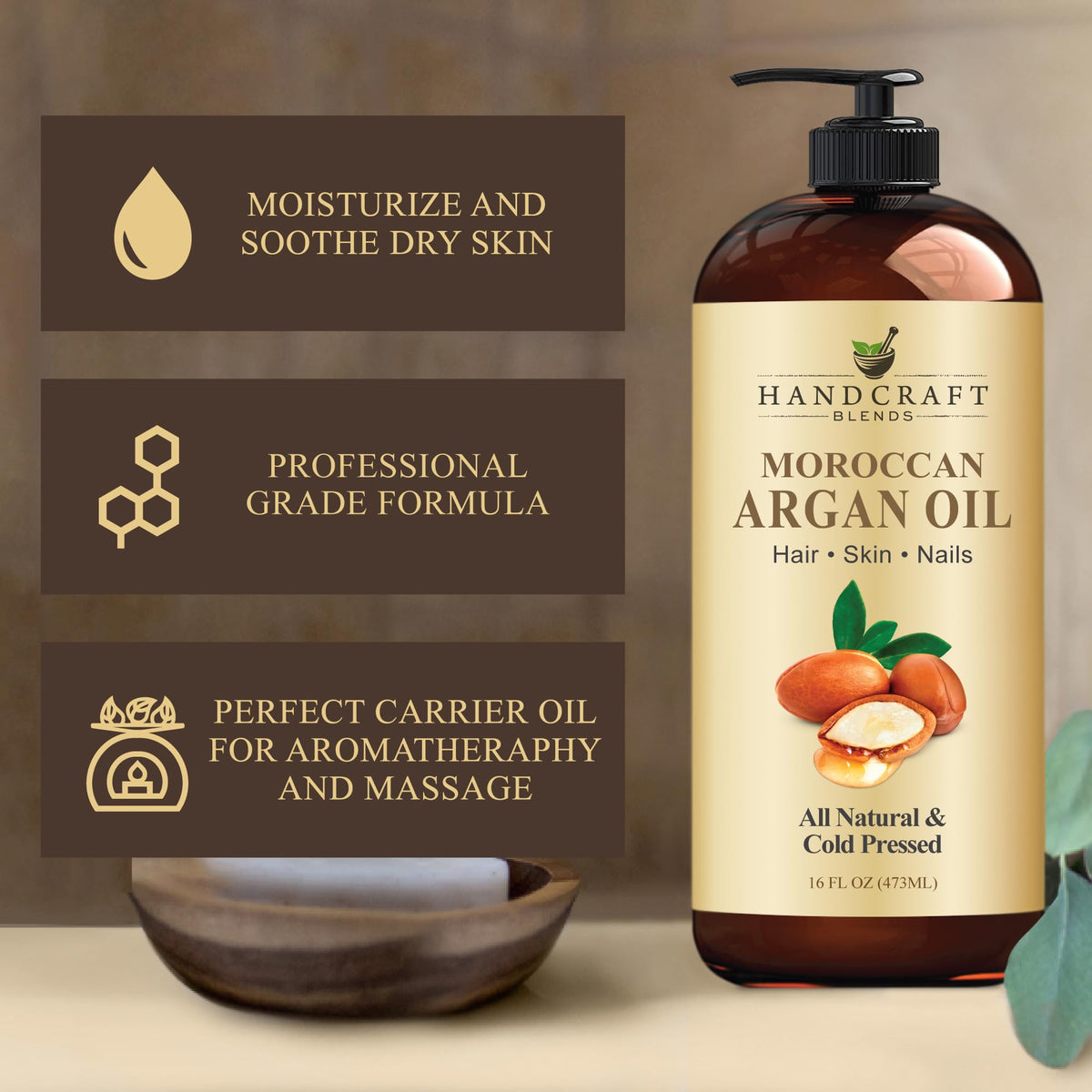 Moroccan Argan Oil - 16 Fl Oz