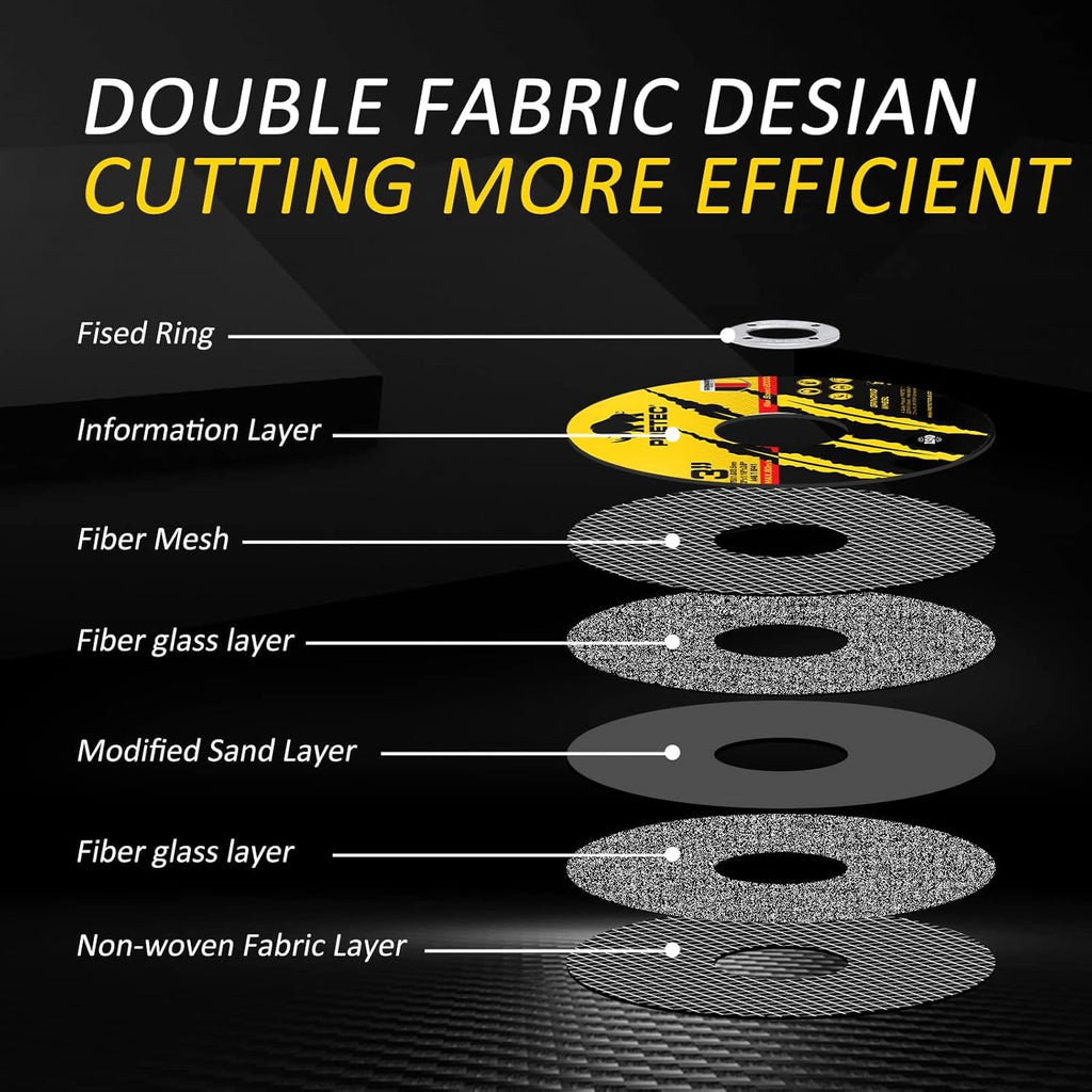 Cut Off Wheels 3 Inch, 55 Pack with Mandrel Kit for Die Grinder